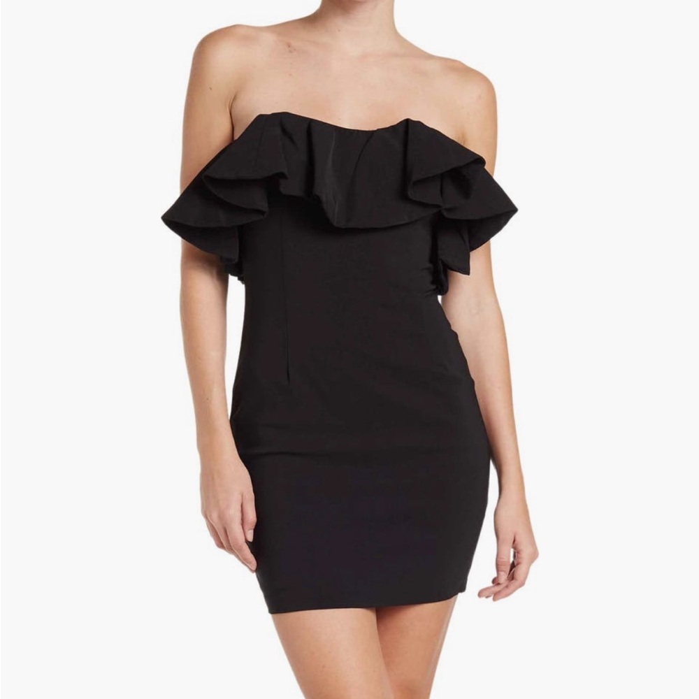 DO+BE Strapless Mini Black Dress